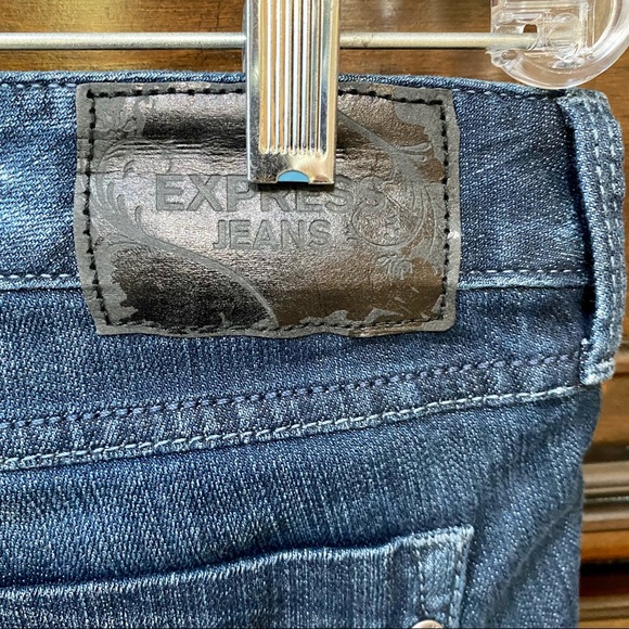 Express Low Rise Lace Skinny Jeans | 4 - Picture 7 of 9